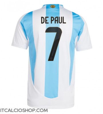 Argentina Rodrigo De Paul #7 Prima Maglia Copa America 2024 Manica Corta